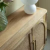 Buffet bois de manguier cannage
