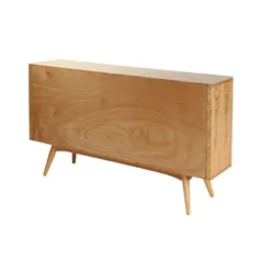 Buffet en bois clair 4 portes 2 tiroirs l160 cm nordeco