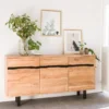Buffet en bois d'acacia et métal