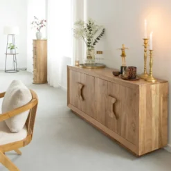 Buffet en bois d'acacia massif lonni