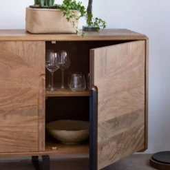 Buffet en bois de manguier et métal