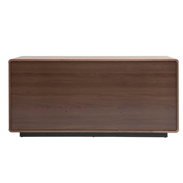 Buffet en bois foncé noyer 3 portes 3 tiroirs l160 cm jako