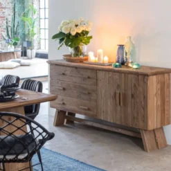 Buffet en bois recyclé 2 portes blaise