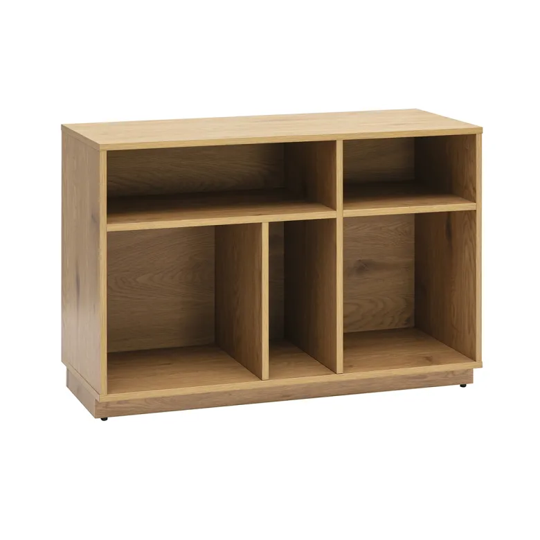 Buffet ouvert avec rangements finition bois clair chêne l96 cm seville