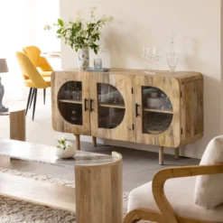 Buffet 3 portes en bois de manguier nova