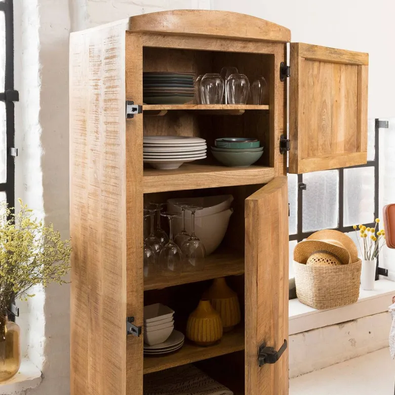 Buffet style frigo bois métal