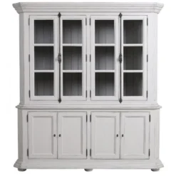 Buffet vaisselier 4 portes vitrées bois