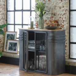 Buffet vitrine en métal locker