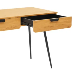 Bureau en bois 2 tiroirs louis