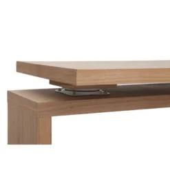Bureau modulable avec rangements 2 tiroirs bois clair l140-218 cm max