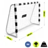 But de football hypermotion pro 180x120 cm acier renforcé blanc