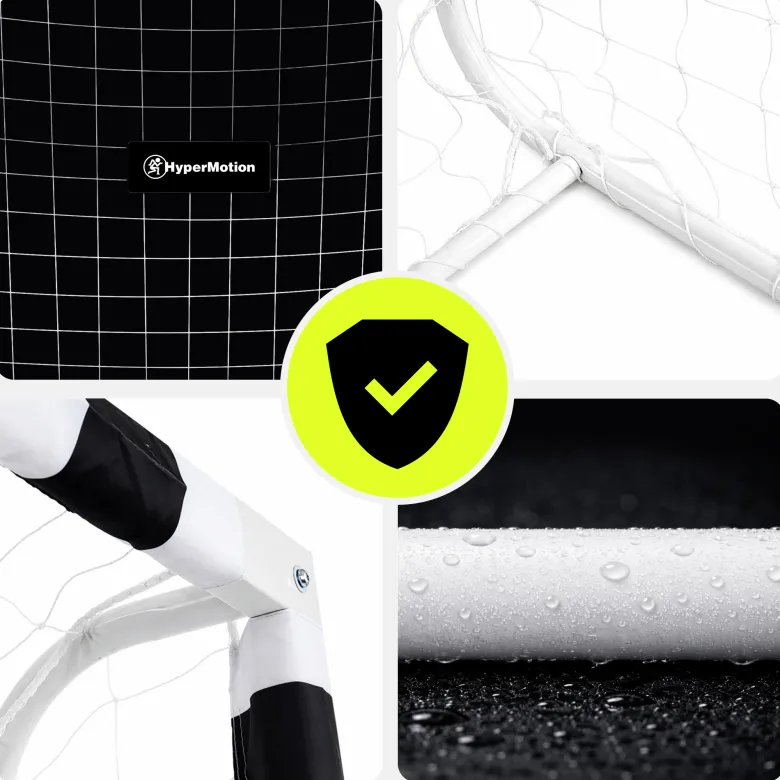 But de football hypermotion pro 180x120 cm acier renforcé blanc