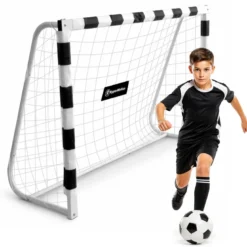 But de football hypermotion pro 180x120 cm acier renforcé blanc