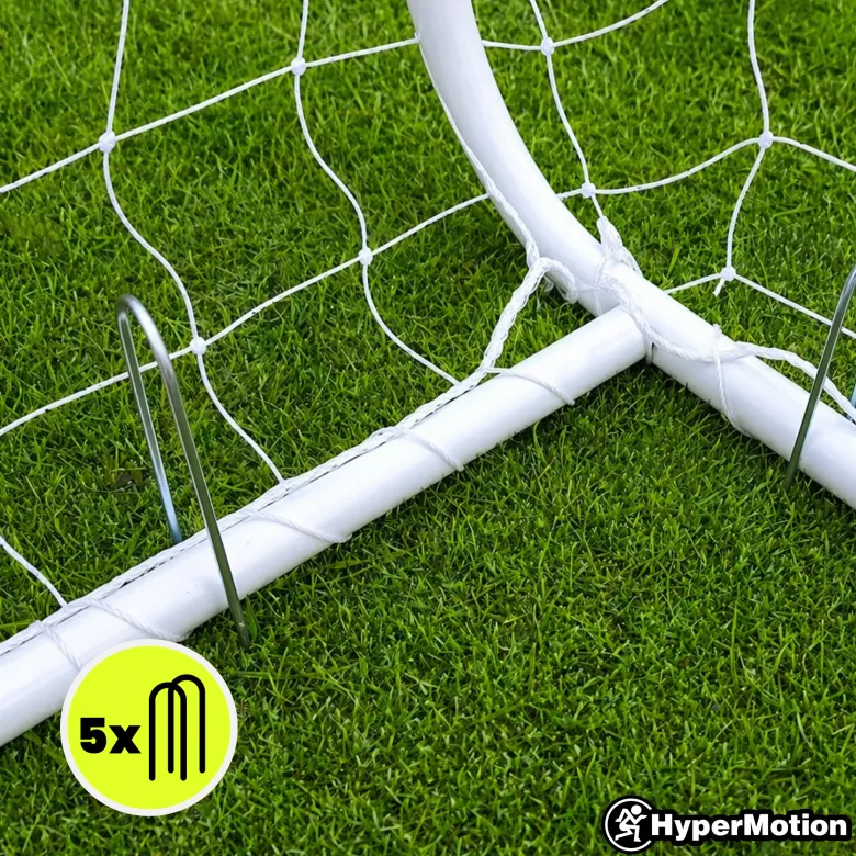 But de football hypermotion pro 180x120 cm acier renforcé blanc