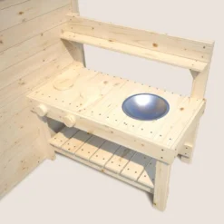 Cabane en bois enfant cuisine et table b