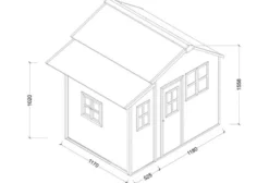 Cabane enfant bois naturel loft 150