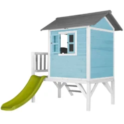 Cabane enfant sur pilotis bleue lodge x