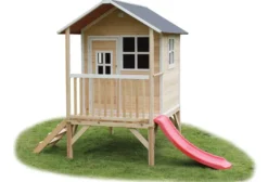 Cabane enfant sur pilotis bois naturel l