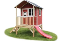 Cabane enfant sur pilotis rouge loft 300