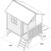 Cabane enfant sur pilotis verte loft 300
