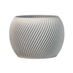 Cache-pot design spirilus blanc
