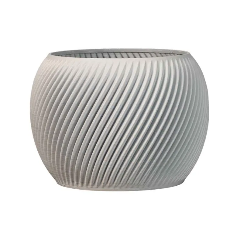 Cache-pot design spirilus blanc