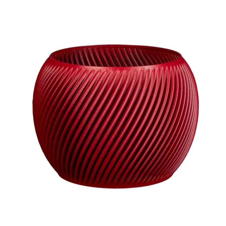 Cache-pot design spirilus rouge