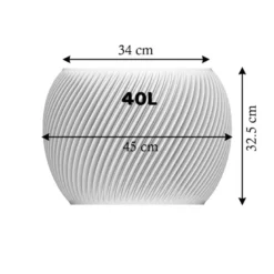 Cache-pot design spirilus rouge