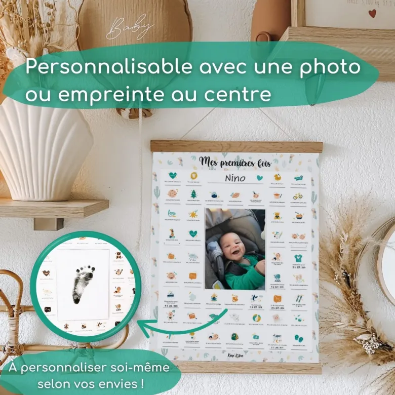 Cadre affiche premières fois perroquet