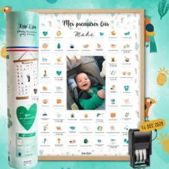 Cadre affiche premières fois perroquet