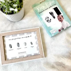 Cadre empreinte famille cadeau naissance