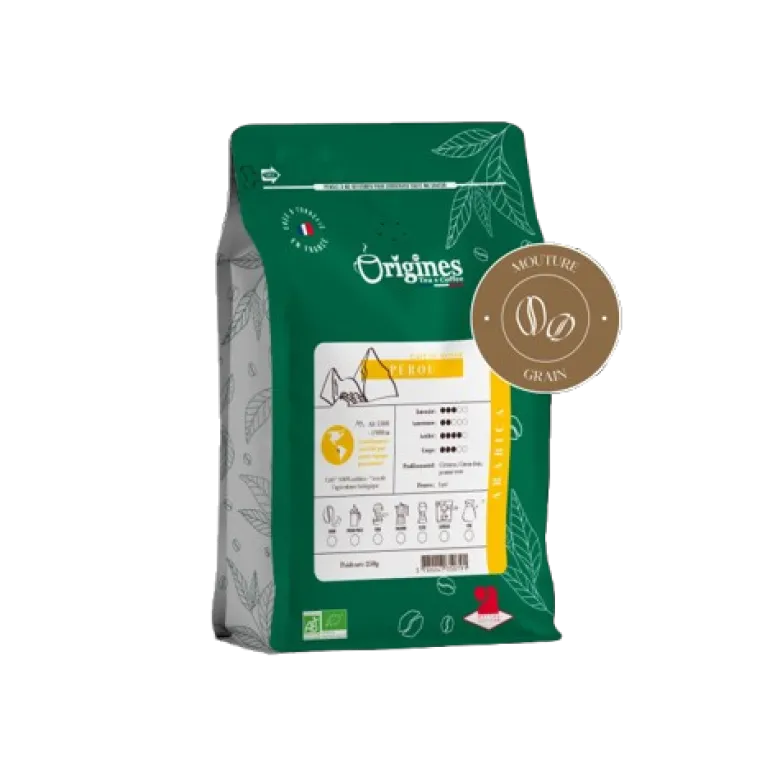 Café bio - pérou norandino - pur arabica - grain 250g