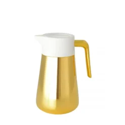 Cafetière isotherme dorée et blanche 1l