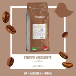 Café rare bio - moka yrgacheffe - grain 1kg