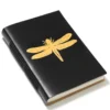 Cahier cuir recyclé motif insecte Libellule