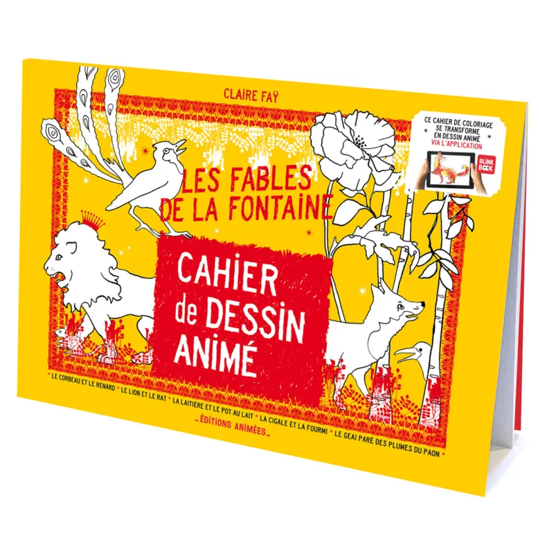 Cahier de dessin animé - fables de la fontaine