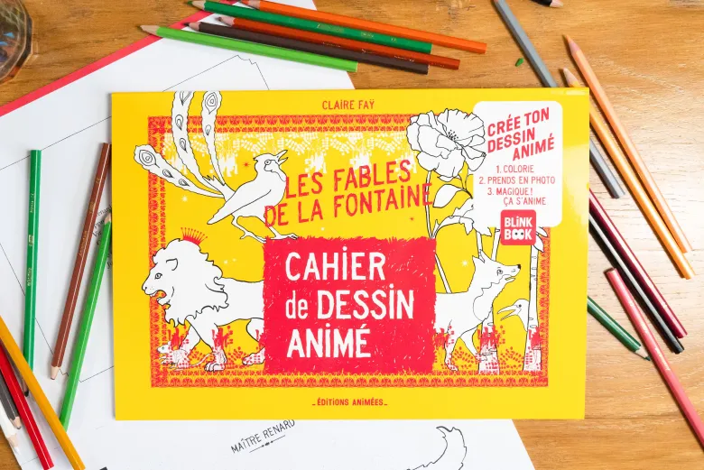 Cahier de dessin animé - fables de la fontaine