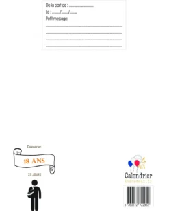 Calendrier avant les 18 ans 25 défis