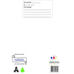 Calendrier avent traditionnel enfant
