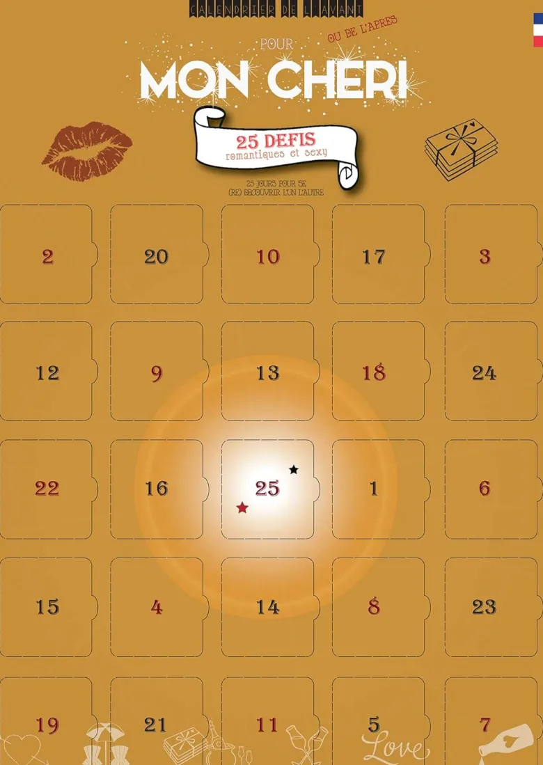 Calendrier couple mon chéri 25 défis
