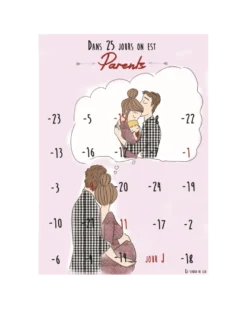 Calendrier de l'avant naissance 25 jours