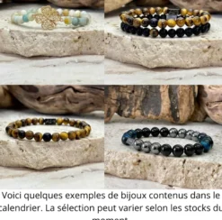 Calendrier de l'avent bijoux en pierres