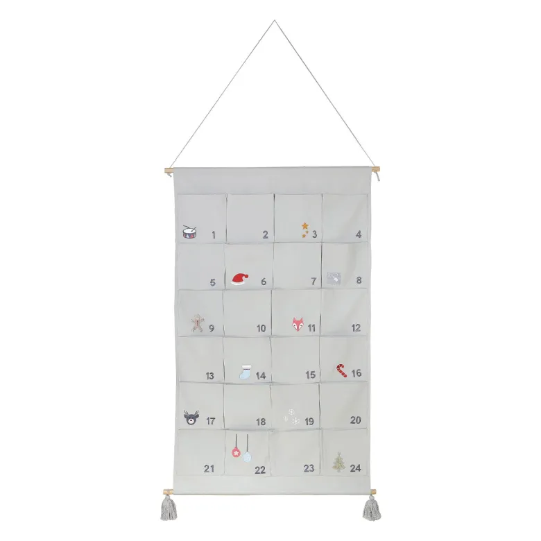 Calendrier de l'avent en coton