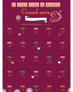 Calendrier de l'avent naissance mamie