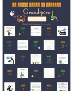 Calendrier de l'avent naissance papi
