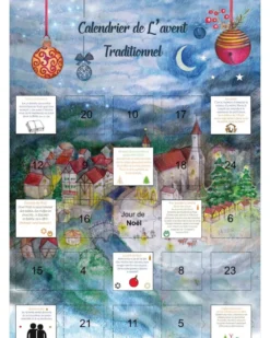 Calendrier de l'avent noel traditionnel