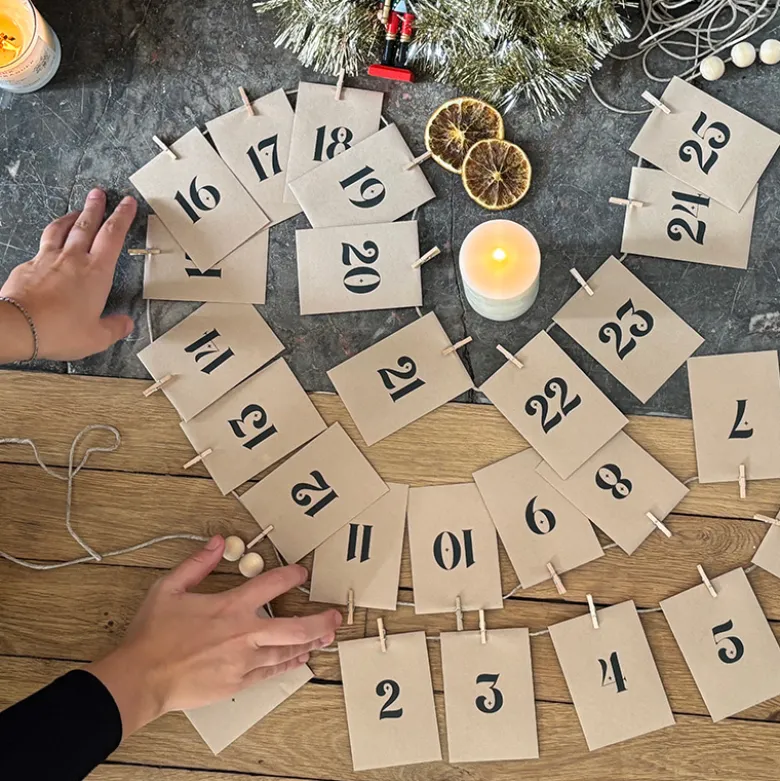 Calendrier de l'avent à personnaliser
