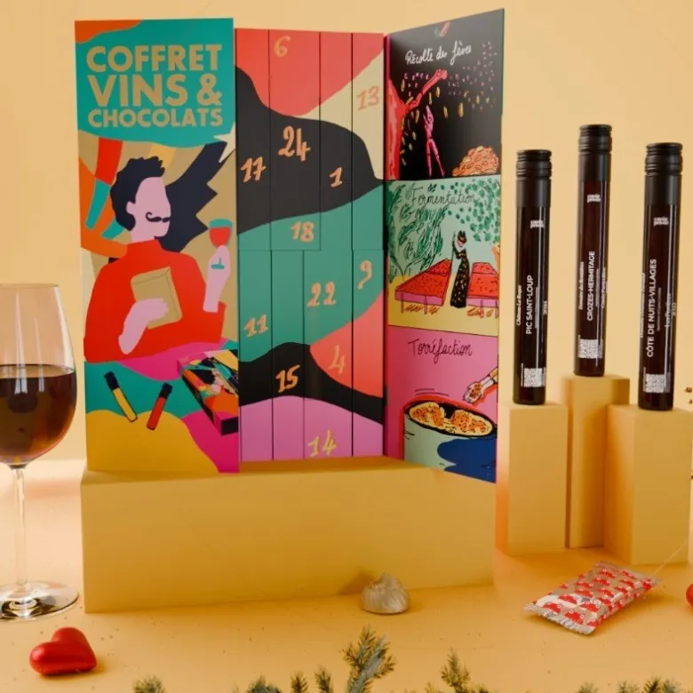 Calendrier de l'avent : vins et chocolats