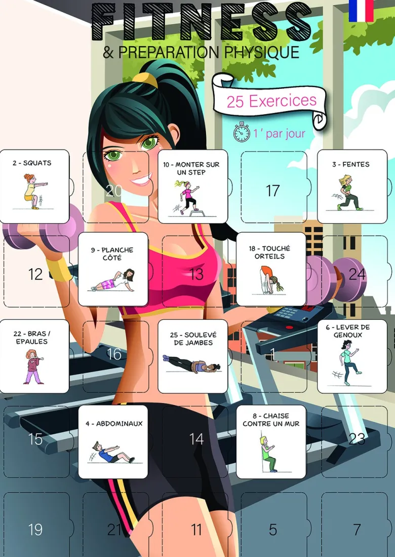 Calendrier fitness 25 jours 25 exercices