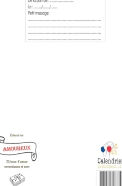 Calendrier ma chérie 25 bons d'amour